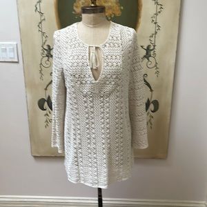 Joie Large Openwork Ivory Tunic